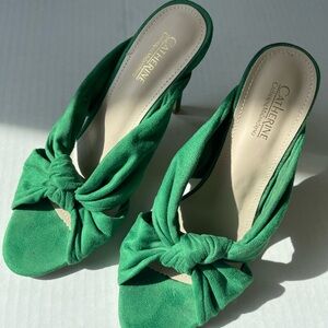 Catherine Malandrino Green Knotted Heels
